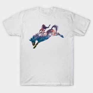 Bronco Rider 1: Mountain Ranch at Sunset T-Shirt